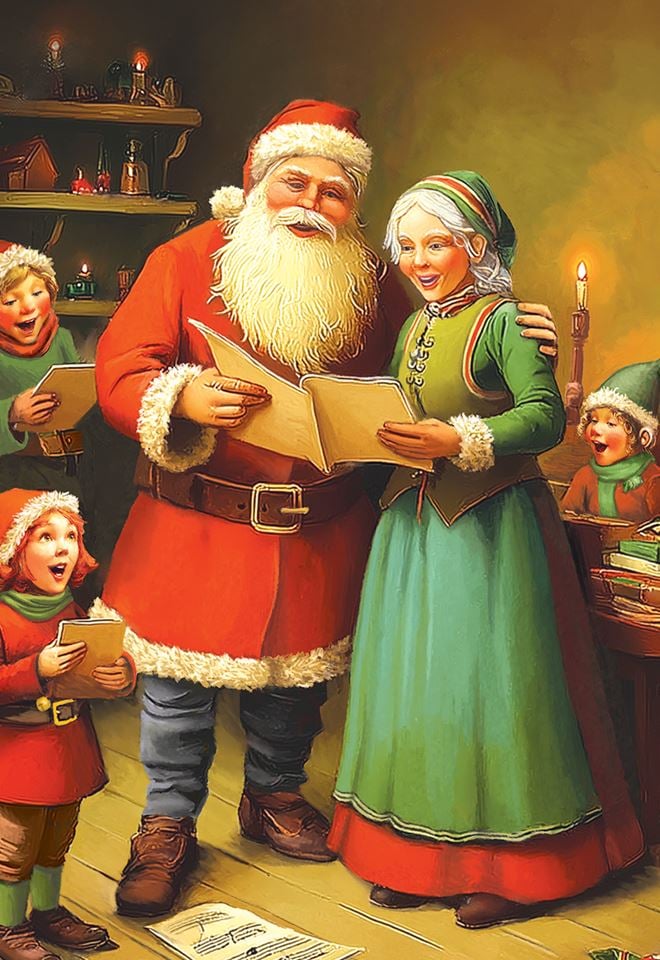 Allsång med Tomtefar och Tomtemor