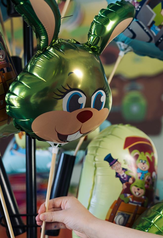 Kaninballong på pinne 89 kr