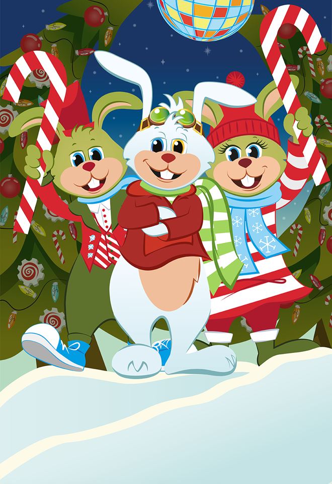 Julgransplundring med Kaninerna